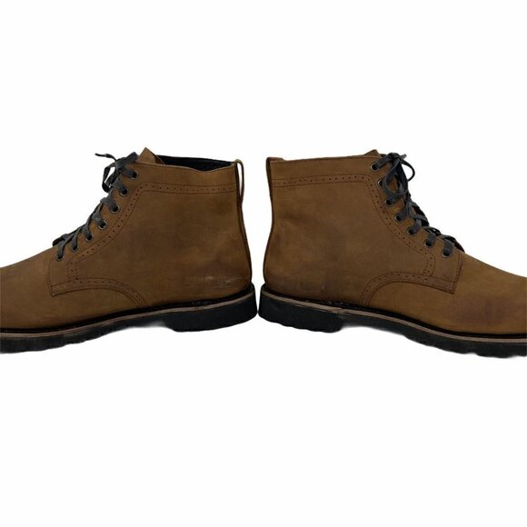 NEW Broken Homme Tydus Brown Nubuck Leather Boots Ankle Lace Up Men's Size 13 - Picture 4 of 10